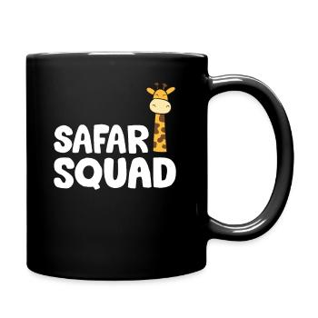 Africa Safari Squad Funny Giraffe - Full Colour Mug - black - Right