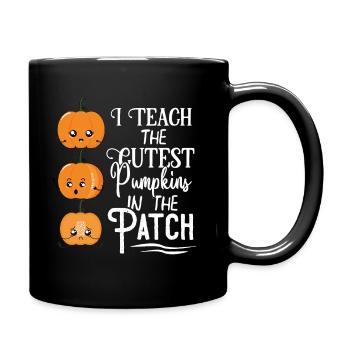 Niedliche Kürbisse Kürbis Lehrer Schule Halloween - Tasse einfarbig - Schwarz - Rechts