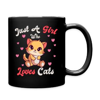 Seulement une fille qui aime les chatons chats - Mug uni - noir - Droite