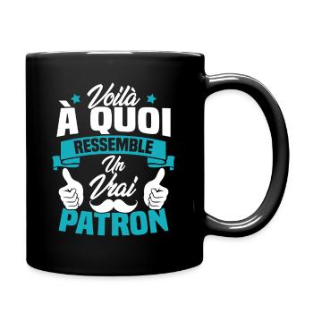 Voilà à quoi ressemble un vrai patron - Mug uni - noir - Droite
