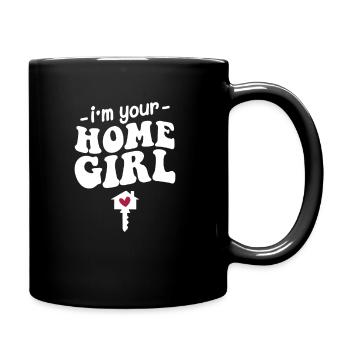 Je suis votre fille à la maison, Agent immobilier - Mug uni - noir - Droite