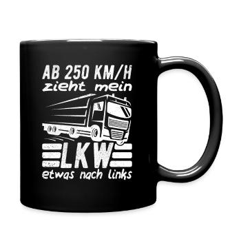 LKW-Fahrer LKW-Fahrerin Fernfahrer Trucker LKW - Tasse einfarbig - Schwarz - Rechts