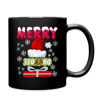 Père Noël, casquette, HoHoHo et cadeaux - Mug uni - noir - Droite