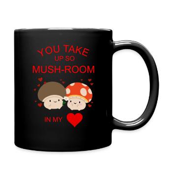 Mush Room in my heart - Tasse einfarbig - Schwarz - Rechts
