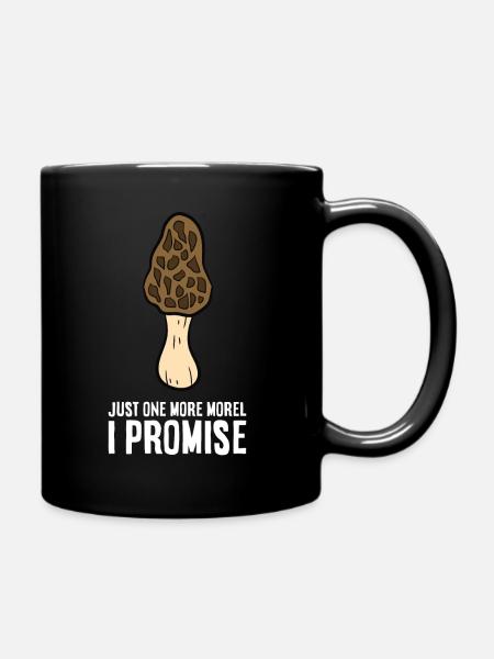 Cueilleur de morilles Un seul champignon de la morille, - Mug uni - noir
