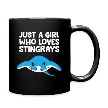 Just a Girl Who Loves Stingrays - Full Colour Mug - black - Right