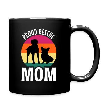 Fière maman de sauvetage - Mug uni - noir - Droite