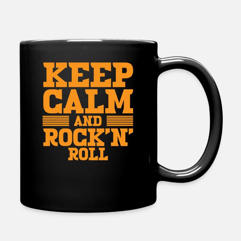 Keep Calm and Rock and Roll - Tasse einfarbig - Schwarz