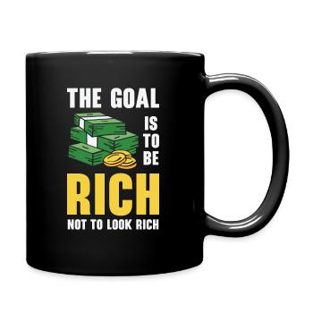 Objectifs d’argent Citations de vie Message positif - Mug uni - noir - Droite
