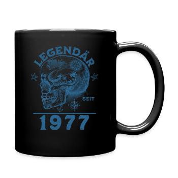 Geburtstag Legendär Seit 1977 Geschenk - Tasse einfarbig - Schwarz - Rechts