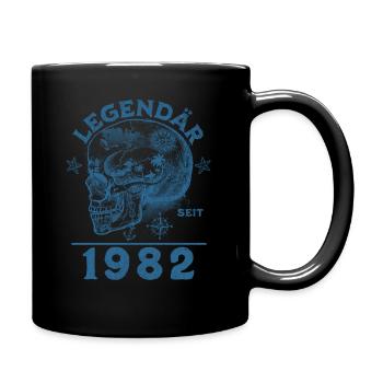 Geburtstag Legendär Seit 1982 Geschenk - Tasse einfarbig - Schwarz - Rechts