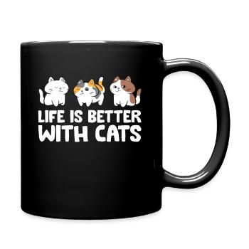 Lustige Katzenliebhaber Niedliche Kätzchen Das - Tasse einfarbig - Schwarz - Rechts