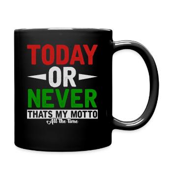 Motivation - Tasse einfarbig - Schwarz - Rechts