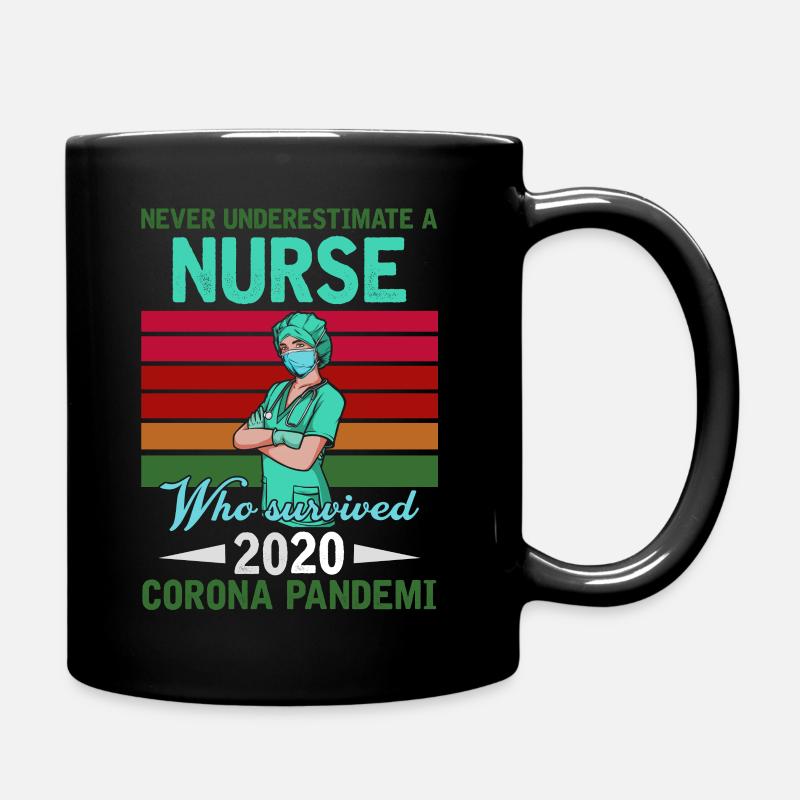 Krankenschwester - Tasse einfarbig - Schwarz