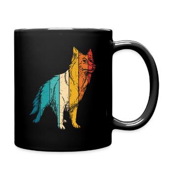 Deutscher Schäferhund Gassi Gehen Hund Hundeeltern - Tasse einfarbig - Schwarz - Rechts