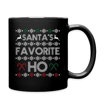Santa's favorite ho - Mug uni - noir - Droite
