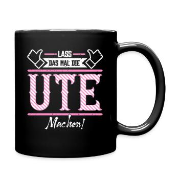 Ute Geschenkidee Geschenk Geburtstag - Tasse einfarbig - Schwarz - Rechts