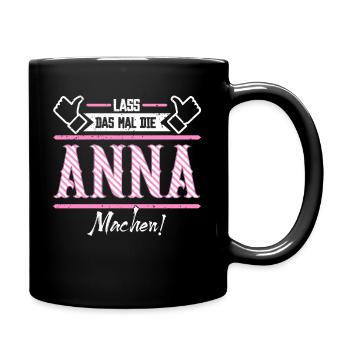 Anna Geschenkidee Geschenk Geburtstag - Tasse einfarbig - Schwarz - Rechts
