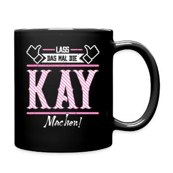 Kay Geschenkidee Geschenk Geburtstag - Tasse einfarbig - Schwarz - Rechts