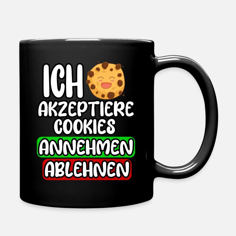 Plätzchen Schokolade Cookies - Tasse einfarbig - Schwarz
