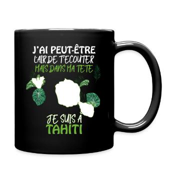 Ile Tahiti Idée Cadeau Homme Femme - Mug uni - noir - Droite