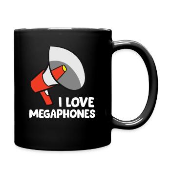 Mégaphone - I love Megaphones - Mug uni - noir - Droite