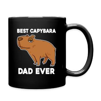 Capybara Père Capybara - Mug uni - noir - Droite