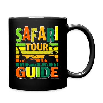 Safari Tour Guide - Tasse einfarbig - Schwarz - Rechts