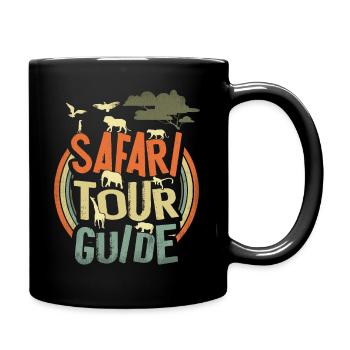 Safari Tour Guide - Tasse einfarbig - Schwarz - Rechts