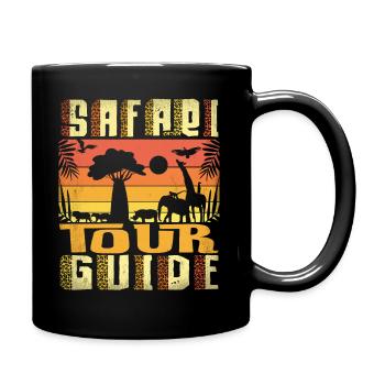 Safari Tour Guide - Tasse einfarbig - Schwarz - Rechts