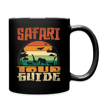 Safari Tour Guide - Tasse einfarbig - Schwarz - Rechts
