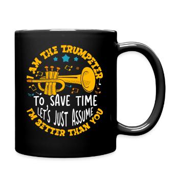 Trompettiste Trompette Instrument Cuivres Musique - Mug uni - noir - Droite