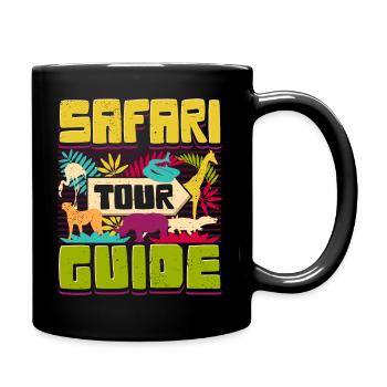 Safari Tour Guide - Tasse einfarbig - Schwarz - Rechts
