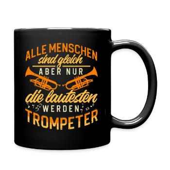 Trompeter Trompete Instrument Blechblasmusik - Tasse einfarbig - Schwarz - Rechts