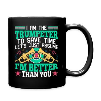 Trompettiste Trompette Instrument Cuivres Musique - Mug uni - noir - Droite