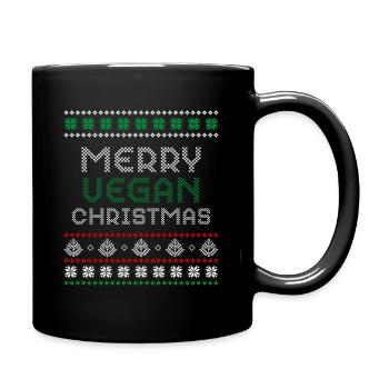 Joyeux Noël végétalien Vegane Weihnachten - Mug uni - noir - Droite