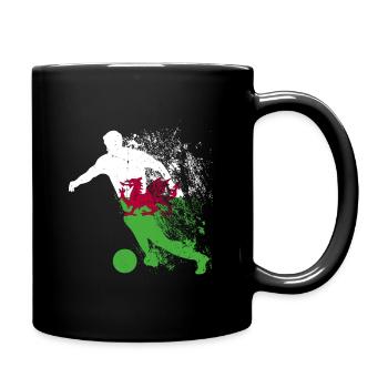 Nationalmannschaft Wales Fußball Weltmeister - Tasse einfarbig - Schwarz - Rechts