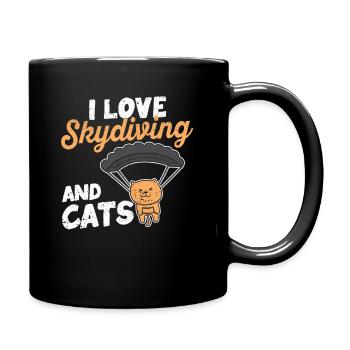 Drôles de parachutistes Kitten Parachute - Mug uni - noir - Droite