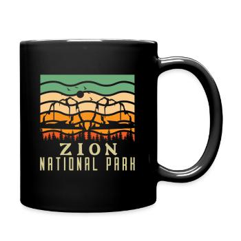 Zion National Park Utah Wandern Camping Outdoor - Tasse einfarbig - Schwarz - Rechts