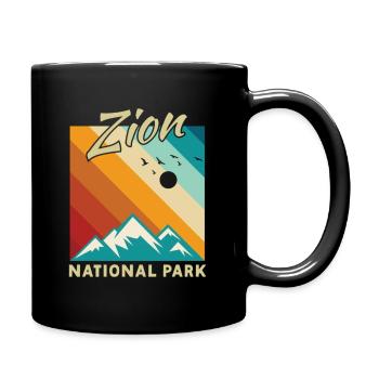 Zion National Park Utah Wandern Camping Outdoor - Tasse einfarbig - Schwarz - Rechts