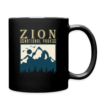Zion National Park Utah Wandern Camping Outdoor - Tasse einfarbig - Schwarz - Rechts