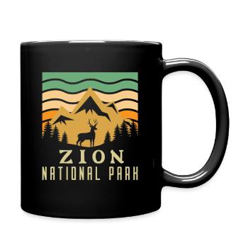 Zion National Park Utah Wandern Camping Outdoor - Tasse einfarbig - Schwarz - Rechts