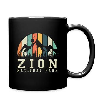 Zion National Park Utah Wandern Camping Outdoor - Tasse einfarbig - Schwarz - Rechts