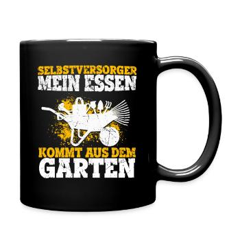 Selbstversorger Mein Essen Kommt Aus Dem Garten - - Tasse einfarbig - Schwarz - Rechts