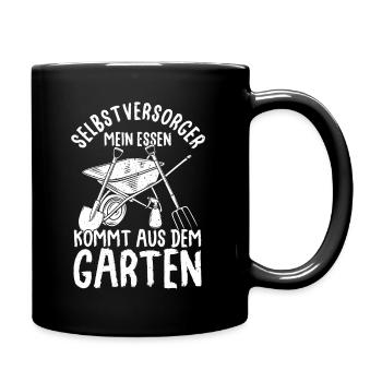 Selbstversorger Mein Essen Kommt Aus Dem Garten - - Tasse einfarbig - Schwarz - Rechts