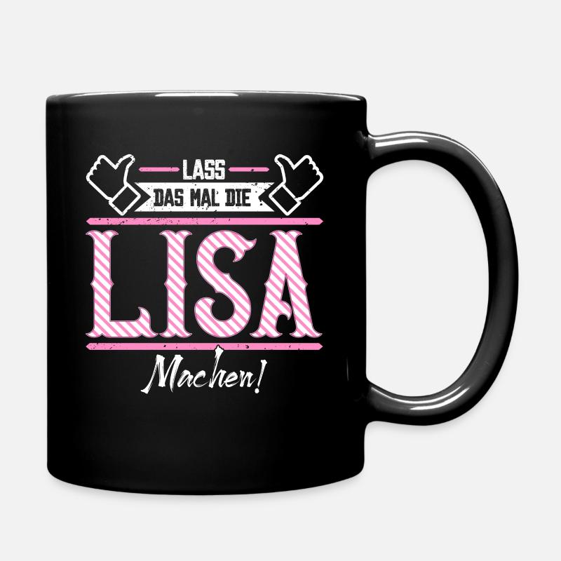 Lisa Geschenkidee Geschenk Geburtstag - Tasse einfarbig - Schwarz