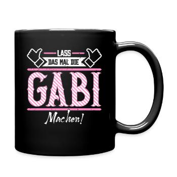 Gabi Geschenkidee Geschenk Geburtstag - Tasse einfarbig - Schwarz - Rechts
