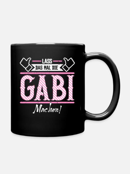 Gabi Geschenkidee Geschenk Geburtstag - Tasse einfarbig - Schwarz