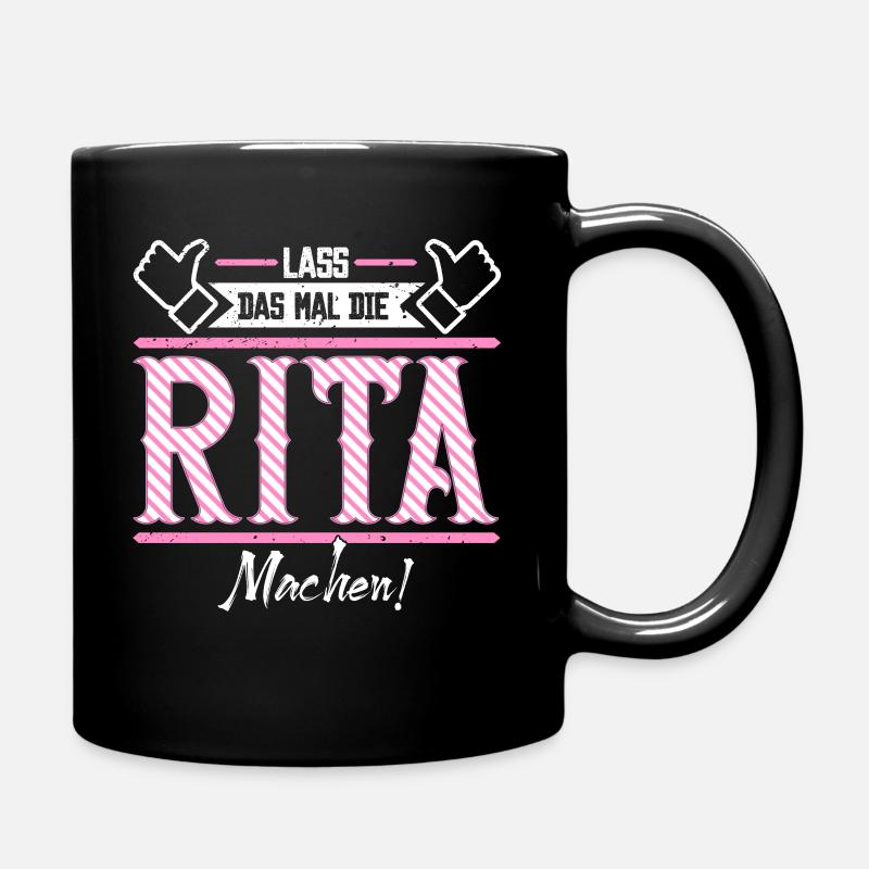 Rita Geschenkidee Geschenk Geburtstag - Tasse einfarbig - Schwarz