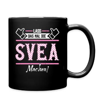 Svea Geschenkidee Geschenk Geburtstag - Tasse einfarbig - Schwarz - Rechts